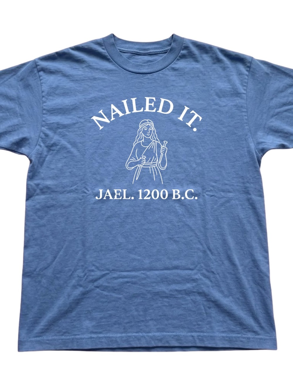Gildan Nailed It Jael Graphic Tee in Heather Blue